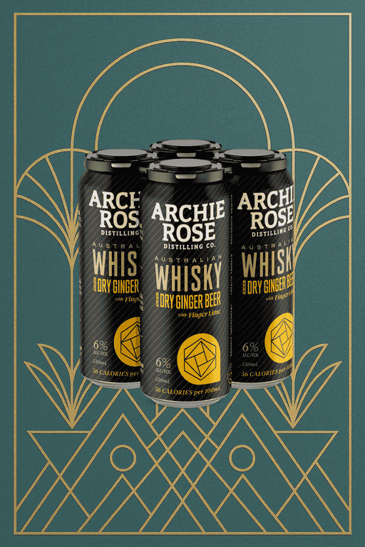 Archie Rose - Double Malt Whisky with Dry Ginger Beer Cans 330mL