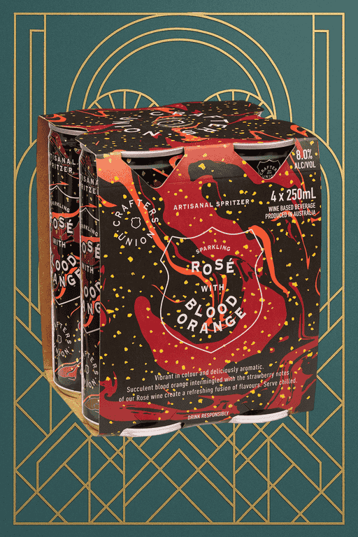 Crafters Union - Spritzers Sparkling Rosé and Blood Orange 250mL