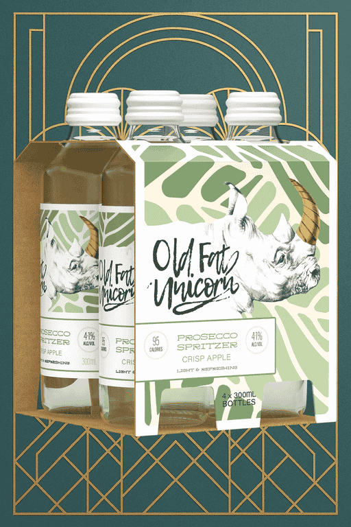 Old Fat Unicorn - Crisp Apple Prosecco Spritzer Bottles 300mL
